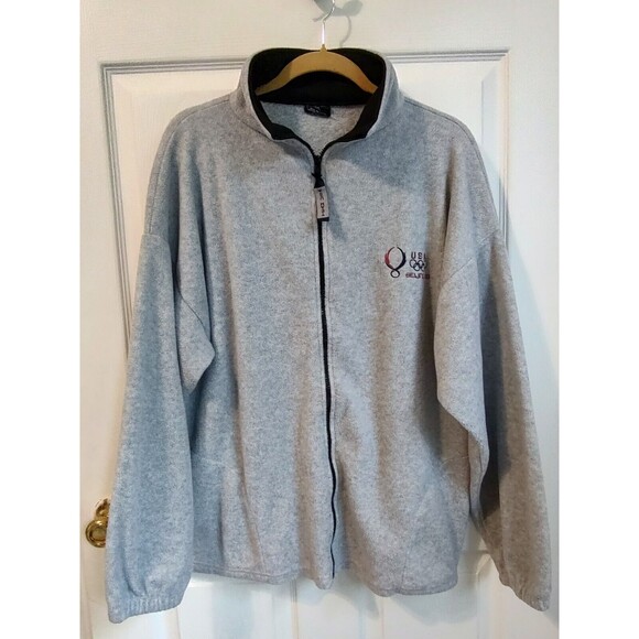 olympic Jackets & Blazers - Beijing 08 Olympics Womens XXL Team USA Jacket Fleece Gray L/S Full Zip